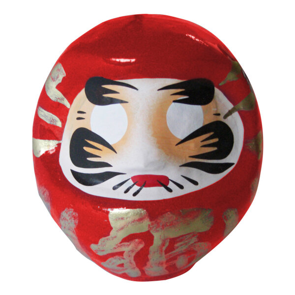 Daruma 6 x 9 x 6 cm, Farbe Rot