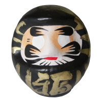 Daruma 6 x 9 x 6 cm, Farbe Schwarz